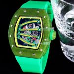 Swiss Quality Replica Richard Mille RM 59-01 Yohan Green Watch Green Rubber Band